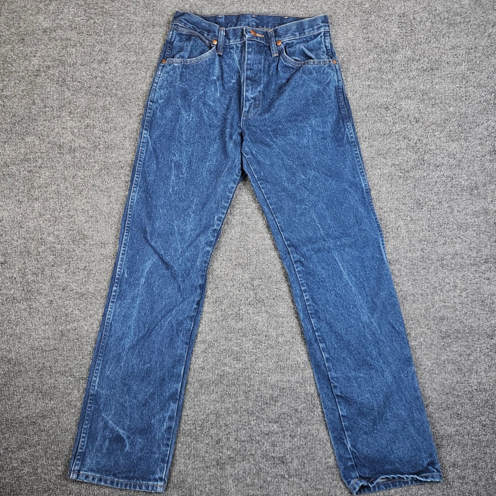 Wrangler 1013MWZ Cowboy Cut Jeans Men's 30x32 Dark Wash Straight Leg Denim Blue‎